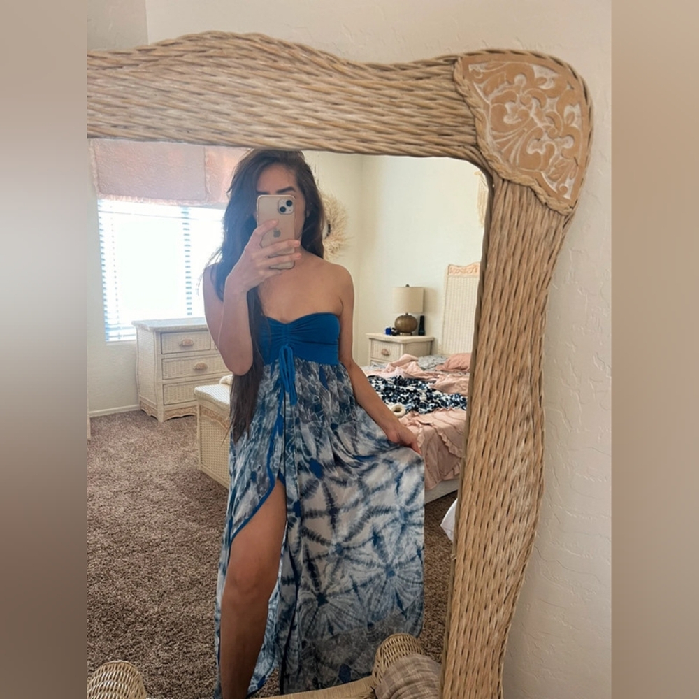 Raviya Vibrant Blue Gathered Dress